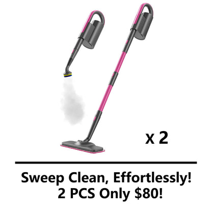 7-in-1 Steam Mop Dual-Rod Design with Detachable Handheld