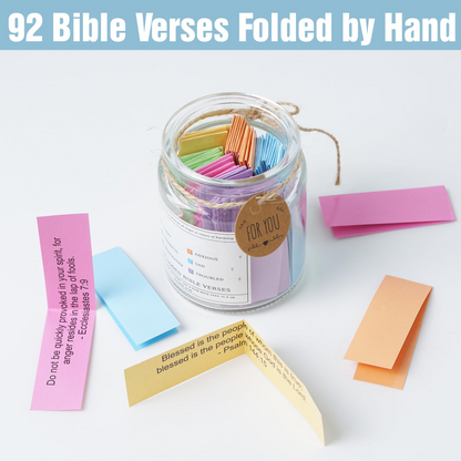 Bible Verse Jar - Inspirational Christian Gifts, Perfect for Birthdays, Easter, Graduation, or Keepsake for Mom & Kids