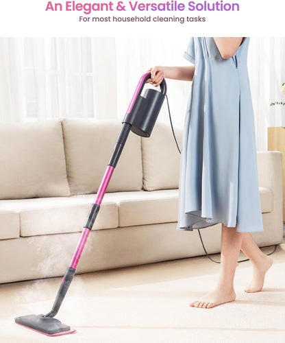 7-in-1 Steam Mop Dual-Rod Design with Detachable Handheld